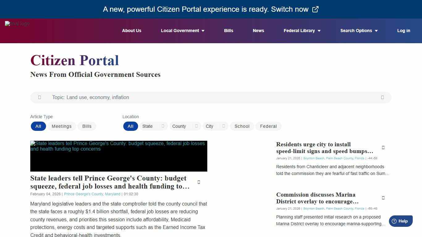 CitizenPortal.ai - for Informed Citizens